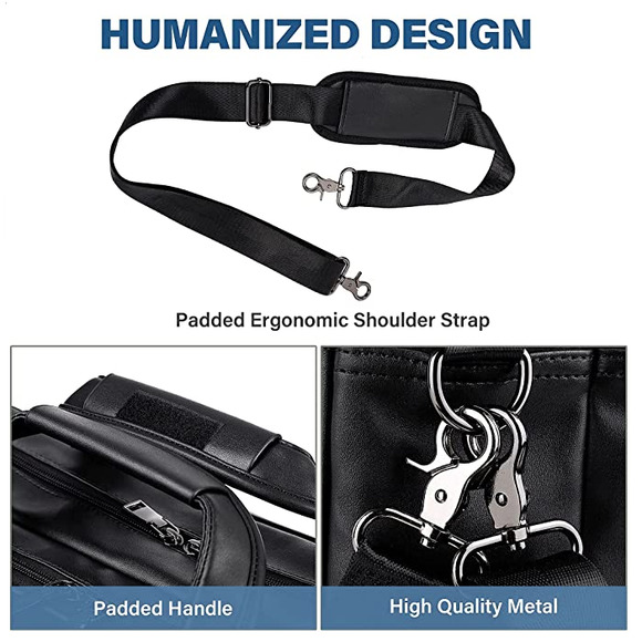 NEW! Stylish Leather Limpton Buisness Satchel - Picture 4 of 7